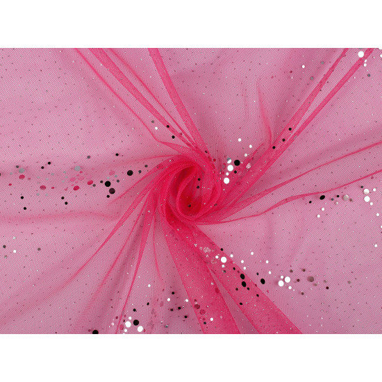 Tulle with sequins - Light pink (1 Meter)
