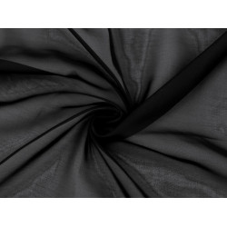 Chiffon glatt - Schwarz (1 Meter)
