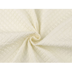 Polyester windbreaker fabric 3d cubes - Creamy light (1 Meter)