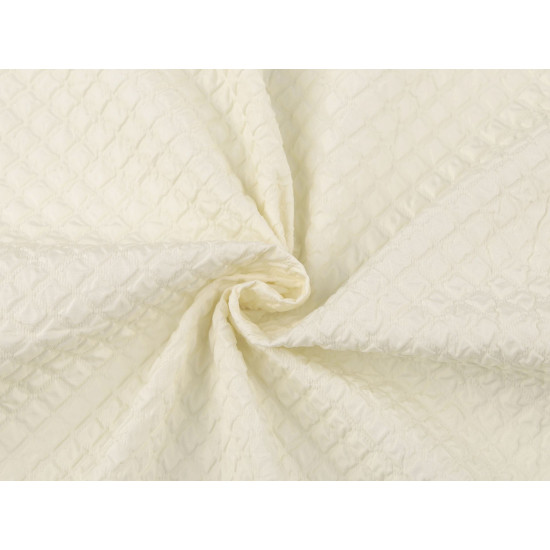 Polyester windbreaker fabric 3d cubes - Creamy light (1 Meter)