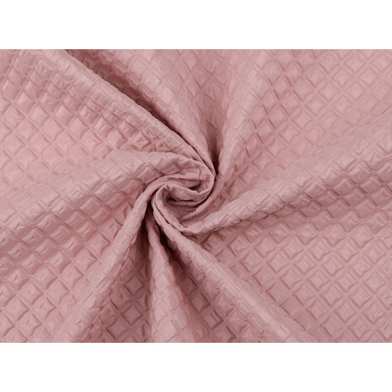 Polyester windbreaker fabric 3d cubes - Creamy light (1 Meter)