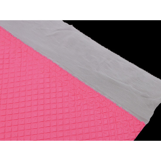 Polyester windbreaker fabric 3d cubes - Creamy light (1 Meter)