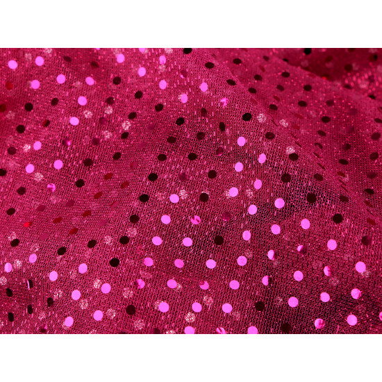 Decorative lurex tulle with sequins - Pink (1 Meter)