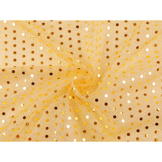 Decorative lurex tulle with sequins - Pink (1 Meter)