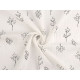 Muślin / podwójna gaza gałązki - Off white (1 Metr) Muślin / podwójna gaza gałązki - Off white (1 Metr)