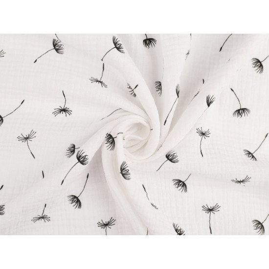 Mušelín / podwójna gaza dmuchawce - Off white (1 Metr) Mušelín / podwójna gaza dmuchawce - Off white (1 Metr)