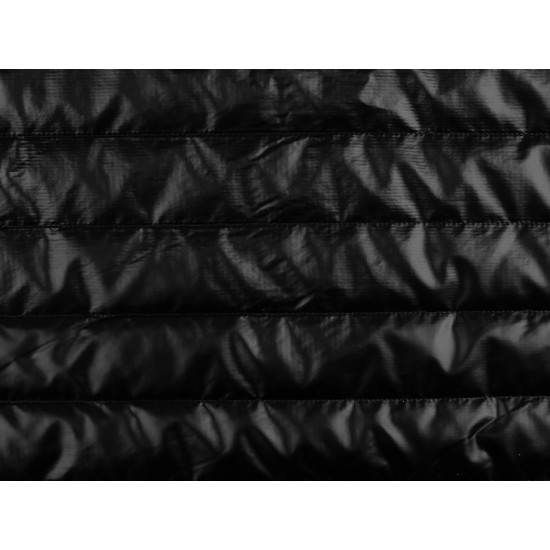 Quilted / padded polyester fabric with stripes 4.5 cm - Dark green (1 Meter) Quilted / padded polyester fabric with stripes 4.5 cm - Dark green (1 Meter)