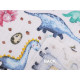Cotton cloth / muslin fabric, dinosaur - White (1 Meter)