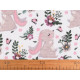 Cotton cloth / muslin fabric, rabbit - White (1 Meter)