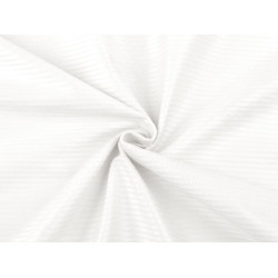 Welwet / aksamit odzieżowy prążkowany - Off white (1 Metr)