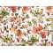 Tissu / toile de coton, feuilles d’automne - Blanc (1 Mètre)
