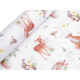 Tissu/toile en coton, animaux de la forêt - Blanc (1 Mètre)