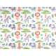 Tissu/toile en coton, animaux de safari - Blanc (1 Mètre) Tissu/toile en coton, animaux de safari - Blanc (1 Mètre)
