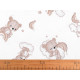 Cotton flannel fabric, teddy bear - Lightbeige (1 Meter)