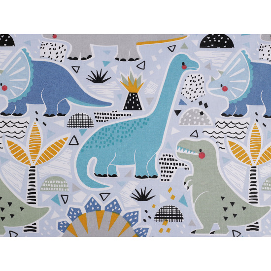 Baumwollstoff/leinwand dinosaurier - Hellblau (1 Meter)