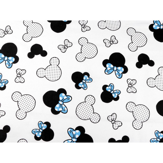 Cotton fabric / canvas - mickey / minnie mouse - White (10 Meters) Cotton fabric / canvas - mickey / minnie mouse - White (10 Meters)