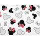 Cotton fabric / canvas - mickey / minnie mouse - White (10 Meters) Cotton fabric / canvas - mickey / minnie mouse - White (10 Meters)