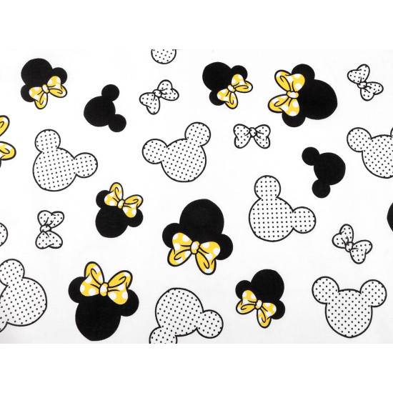 Cotton fabric / canvas - mickey / minnie mouse - White (10 Meters) Cotton fabric / canvas - mickey / minnie mouse - White (10 Meters)