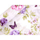 Cotton fabric / canvas flowers - White (1 Meter)