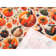 Cotton fabric / canvas with digital print, pumpkin / autumn - Burlap (3 Meters) Cotton fabric / canvas with digital print, pumpkin / autumn - Burlap (3 Meters)