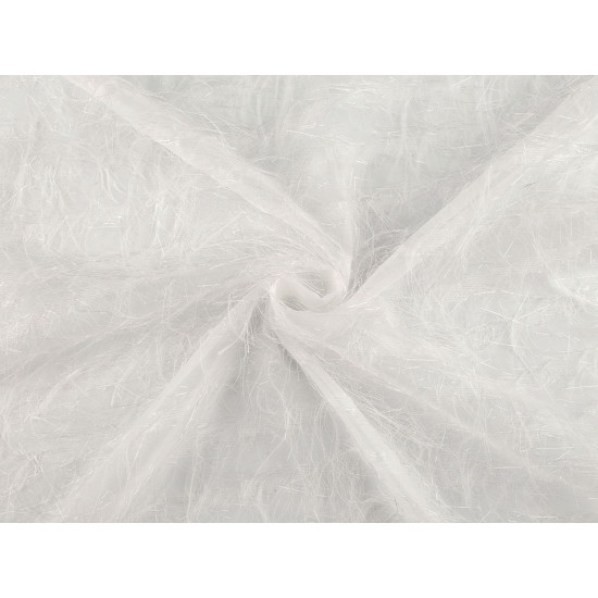 Mousseline avec fil décoratif à effet métallisé - Blanc cassé (5 Mètres) Mousseline avec fil décoratif à effet métallisé - Blanc cassé (5 Mètres)