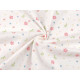 Cotton knit fabric, flowers, width 200 cm - Off white (1 Meter) Cotton knit fabric, flowers, width 200 cm - Off white (1 Meter)