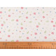Cotton knit fabric, flowers, width 200 cm - Off white (1 Meter) Cotton knit fabric, flowers, width 200 cm - Off white (1 Meter)