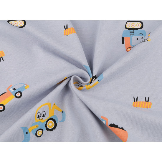 Cotton knit fabric, bagger, width 200 cm - Lightgrey (1 Meter) Cotton knit fabric, bagger, width 200 cm - Lightgrey (1 Meter)