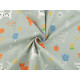 Cotton knit fabric, cats, width 200 cm - Sage green, light (1 Meter) Cotton knit fabric, cats, width 200 cm - Sage green, light (1 Meter)