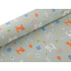 Cotton knit fabric, cats, width 200 cm - Sage green, light (1 Meter) Cotton knit fabric, cats, width 200 cm - Sage green, light (1 Meter)