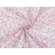 Cotton fabric / canvas small flowers - White (1 Meter)