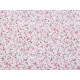 Cotton fabric / canvas small flowers - White (1 Meter)