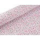 Cotton fabric / canvas small flowers - White (1 Meter)