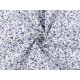 Cotton fabric / canvas small flowers - White (1 Meter)