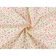 Cotton fabric / canvas small flowers - White (1 Meter)