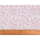 Cotton fabric / canvas small flowers - White (1 Meter)