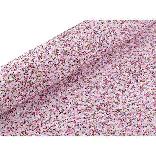 Baumwollstoff mit kleinen blumen - Hellblau (1 Meter) Baumwollstoff mit kleinen blumen - Hellblau (1 Meter)