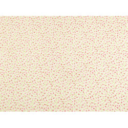 Cotton fabric / canvas with small flowers - Creamy light (1 Meter)
