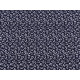 Cotton fabric / canvas, blue print, small flowers - Blue dark (1 Meter) Cotton fabric / canvas, blue print, small flowers - Blue dark (1 Meter)