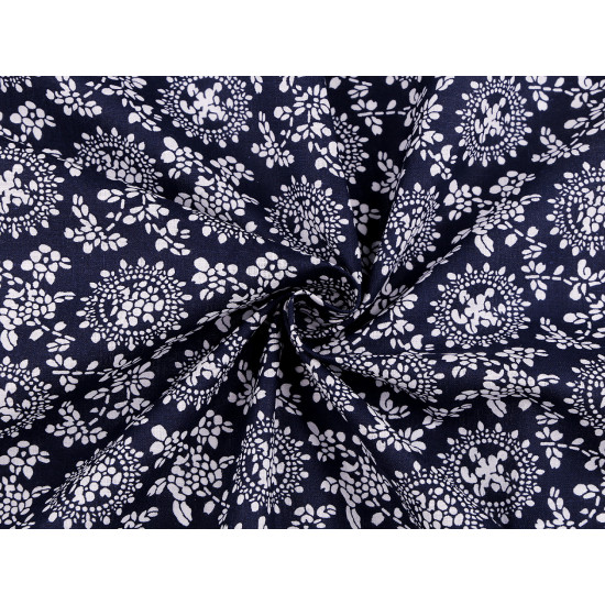 Cotton fabric / canvas, blueprint, plant - Blue dark (10 Meters) Cotton fabric / canvas, blueprint, plant - Blue dark (10 Meters)