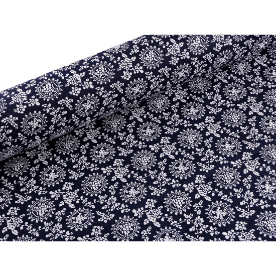 Cotton fabric / canvas, blueprint, plant - Blue dark (10 Meters) Cotton fabric / canvas, blueprint, plant - Blue dark (10 Meters)