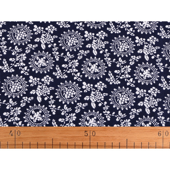 Cotton fabric / canvas, blueprint, plant - Blue dark (10 Meters) Cotton fabric / canvas, blueprint, plant - Blue dark (10 Meters)