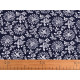 Cotton fabric / canvas, blueprint, plant - Blue dark (10 Meters) Cotton fabric / canvas, blueprint, plant - Blue dark (10 Meters)