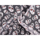 Organza halloween / czaszki z brokatem - White (1 Metr)