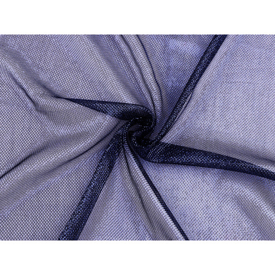 Decorative mesh elastic / mesh knit with shine - Black (1 Meter)