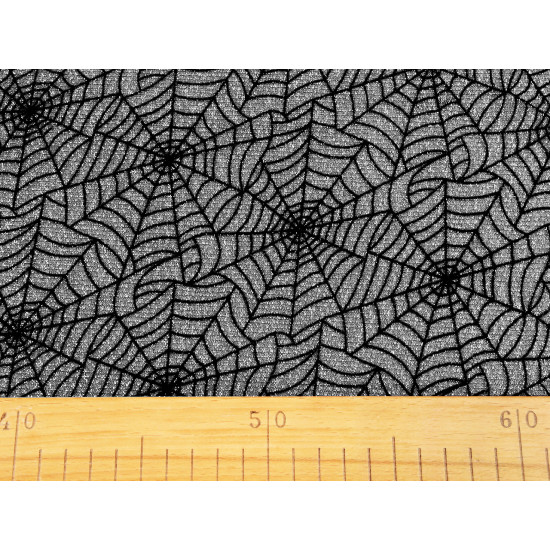 Tesatura cu lurex pânză de păianjen - Negru (5 Metri)