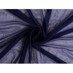 Mousseline tricotée épaisse - Bleu fonçé (1 Mètre)