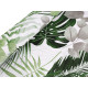 Cotton fabric / canvas, leaves - White (1 Meter)