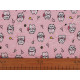 Reinforced crumpled polyester fabric, creased 3d effect, cats - Light pink (1 Meter) Reinforced crumpled polyester fabric, creased 3d effect, cats - Light pink (1 Meter)
