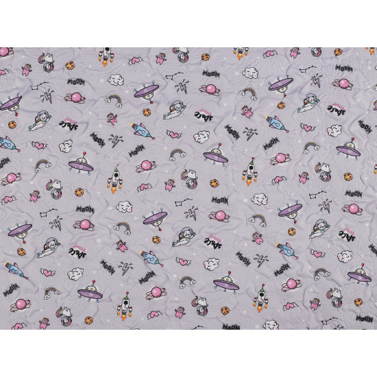 Reinforced crumpled polyester fabric, creased 3d effect, universe - Lightgrey (1 Meter) Reinforced crumpled polyester fabric, creased 3d effect, universe - Lightgrey (1 Meter)